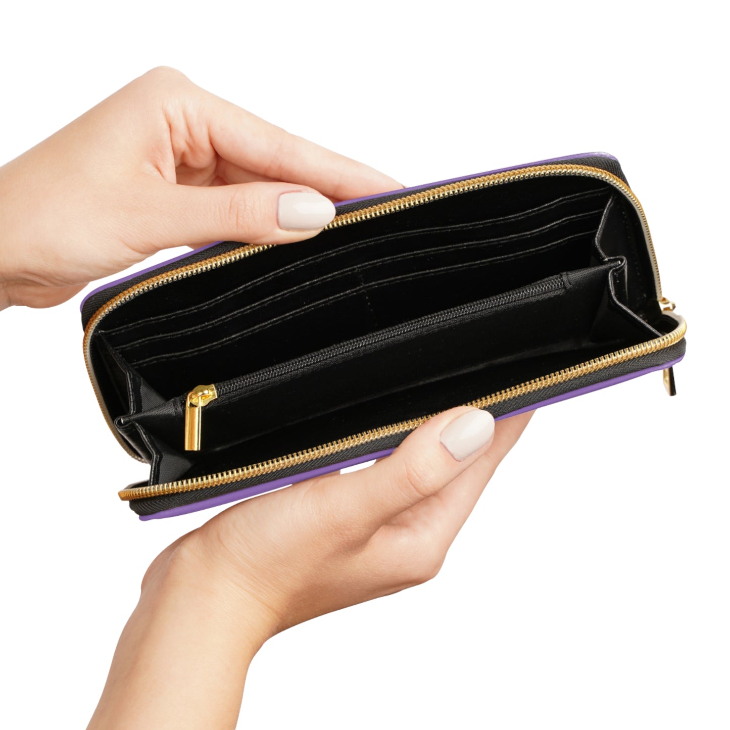 Dragonfly and Purple Zipper Wallet