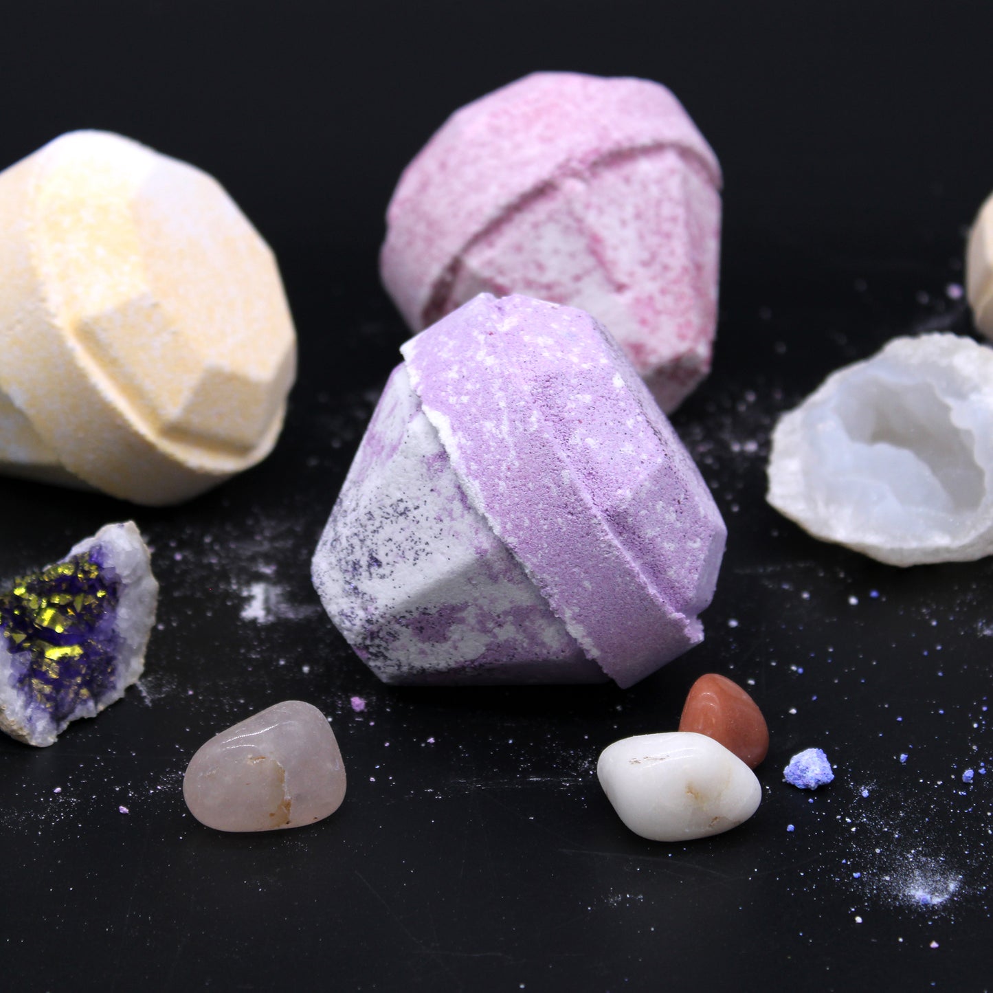 Gemstone Bath Bomb -Very Berry - Calico pony Creations