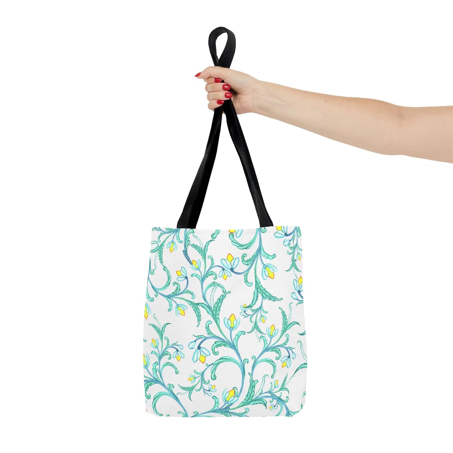 Turquoise FloralTote Bag, Floral Design, Cowgirl Chic Shoulder Bag, Shopping Tote - Calico pony Creations