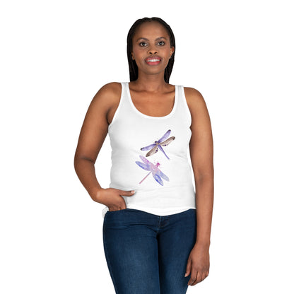 Dragonfly Print Women's Tank Top, Summer Top, Casual Wear, Gift for Her, Nature