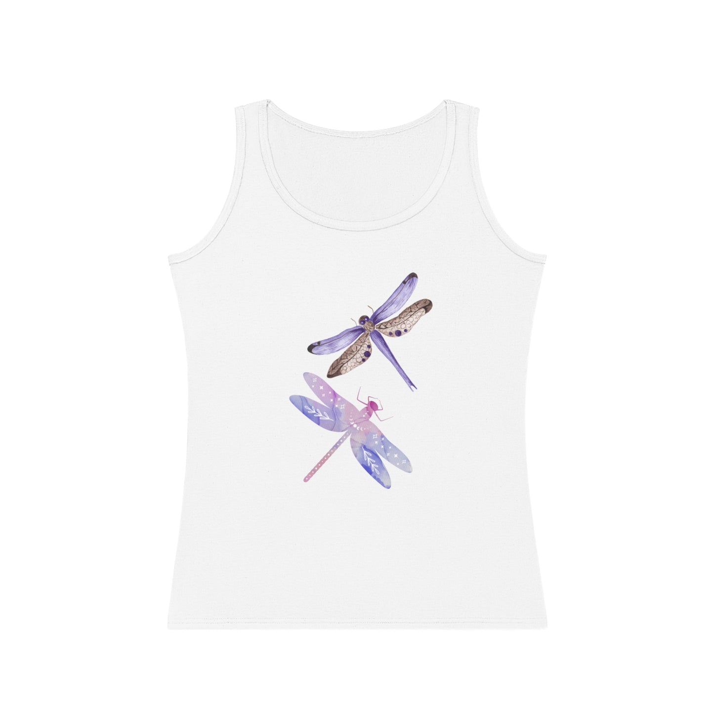 Dragonfly Print Women's Tank Top, Summer Top, Casual Wear, Gift for Her, Nature