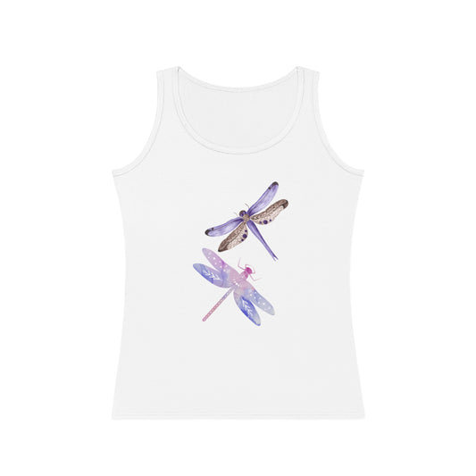 Dragonfly Print Women's Tank Top, Summer Top, Casual Wear, Gift for Her, Nature