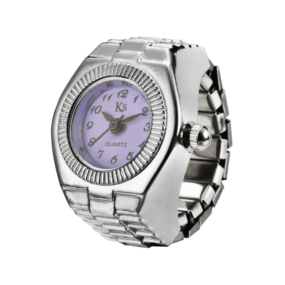 Simple Alloy Watch Ring Creative Watch - Calico pony Creations