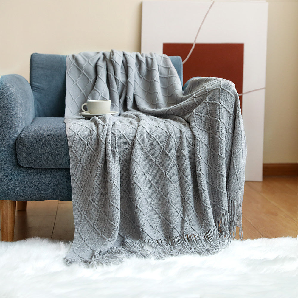 Sofa Blanket Cover Blanket Nordic Cashmere feel Blanket - Calico pony Creations