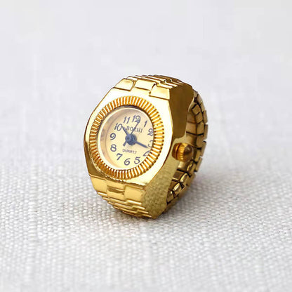 Simple Alloy Watch Ring Creative Watch - Calico pony Creations