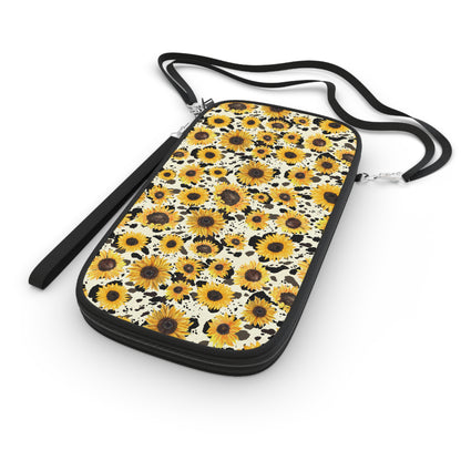 Sunflower Passport Wallet, Travel Organizer, Floral Travel Accessory, Travel