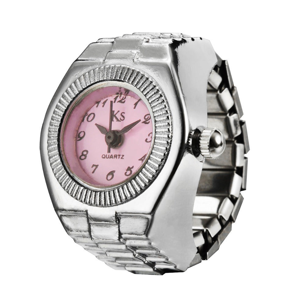 Simple Alloy Watch Ring Creative Watch - Calico pony Creations