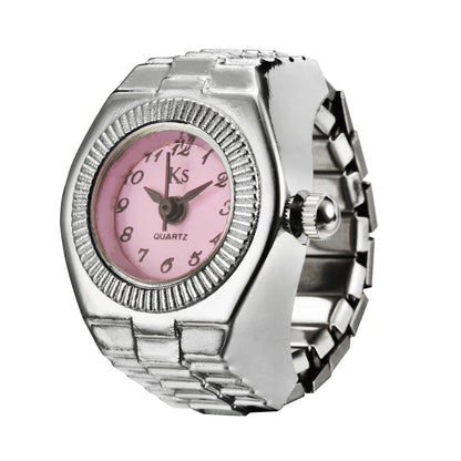 Simple Alloy Watch Ring Creative Watch - Calico pony Creations