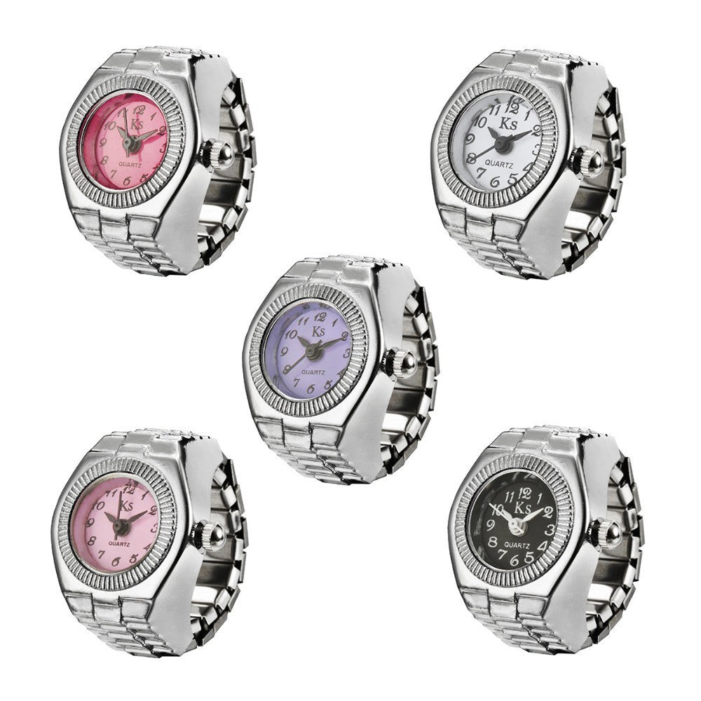 Simple Alloy Watch Ring Creative Watch - Calico pony Creations