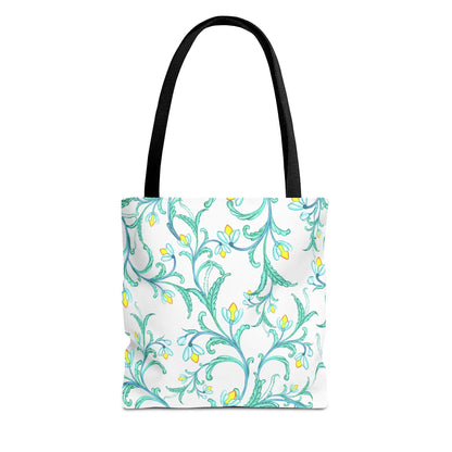 Turquoise FloralTote Bag, Floral Design, Cowgirl Chic Shoulder Bag, Shopping Tote - Calico pony Creations